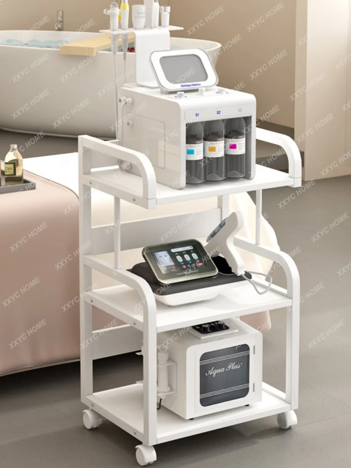 Beauty instrument trolley Spectrometer trolley Small bubble  Movable beauty salon trolley