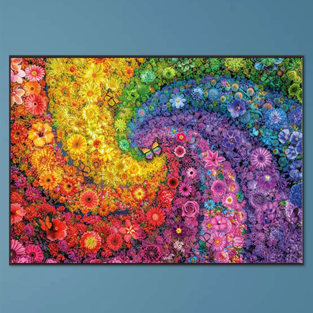 

Flower Partial AB Diamond Round Drill DIY Diamond Painting Kit Decor 70x50cm
