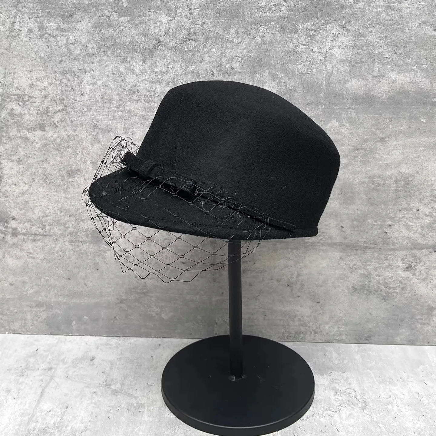 Japanische Designer-Stil Wolle Schleife Mesh Reit Hut Baseball Kappe Mode Herbst Winter Militär Hut Korea Casual Fedora Hut – Detail 8