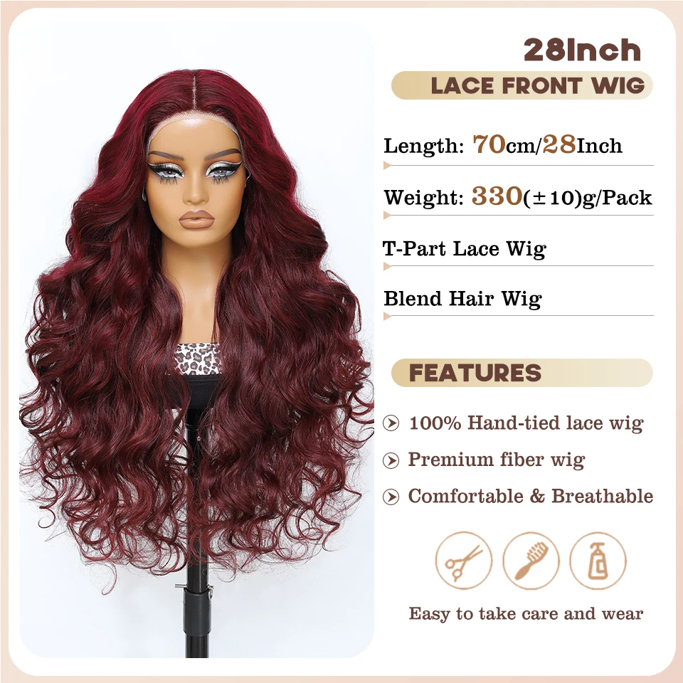 Ombre preto gengibre t parte perucas dianteiras do laço sintético 100% mão-amarrado onda solta peruca de renda com fibra de alta temperatura para o sexo feminino