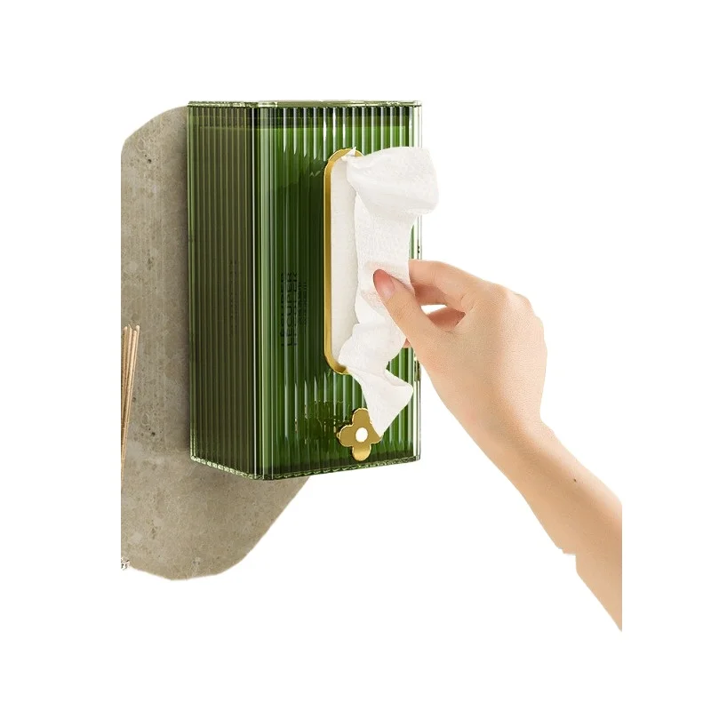 FOR Tissue Box Wall-mounted Facial Tissue, Face Towel Storage, Toilet, Bathroom, Kitchen Upside Down Pumping Paper Box,