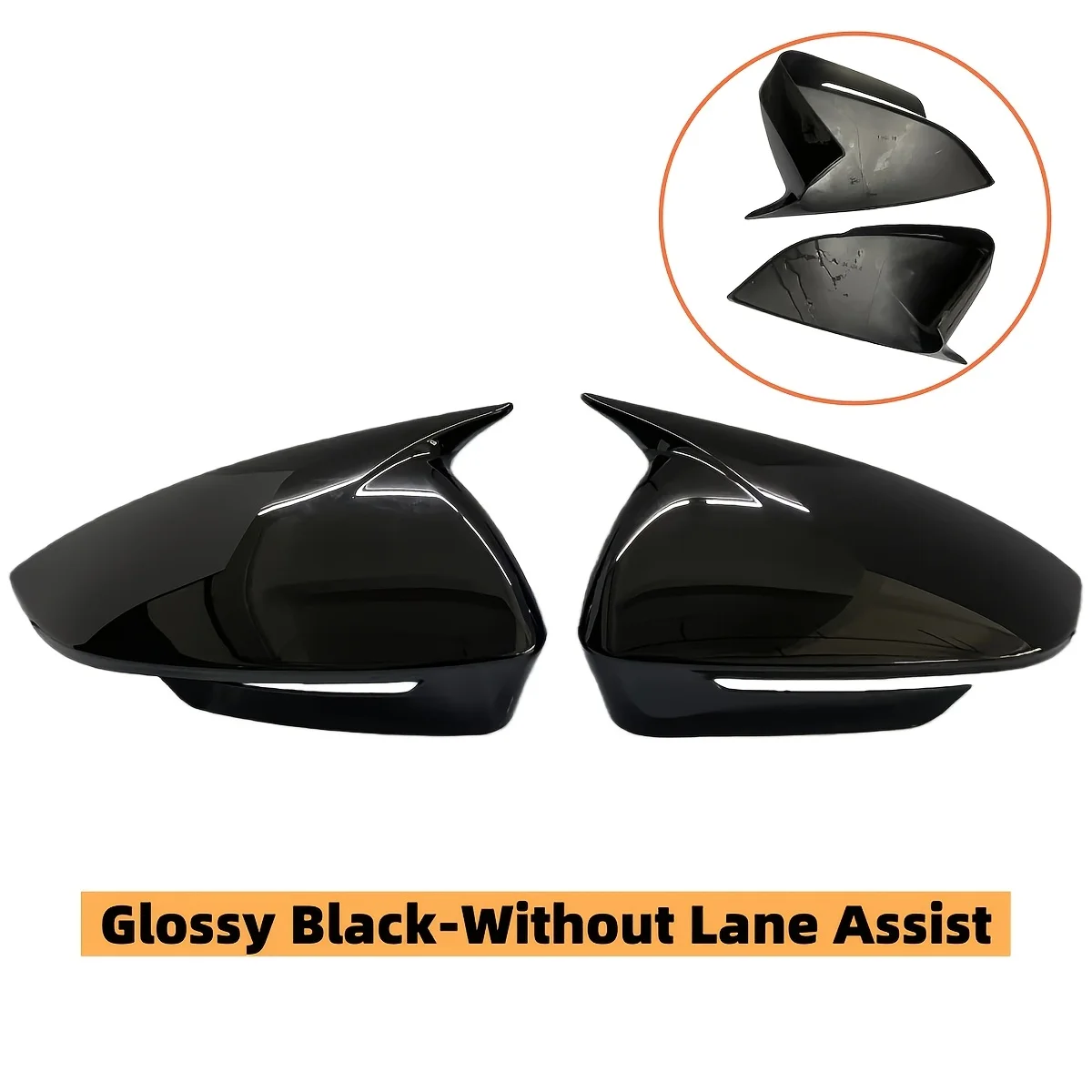 Auto-Spiegelabdeckung für VW Tiguan MK3 2025+ ID.4 ID.5 Nur für LHD Glänzend Schwarz/Carbon-Look Zierleiste Aufkleber Zubehör – Detail 4