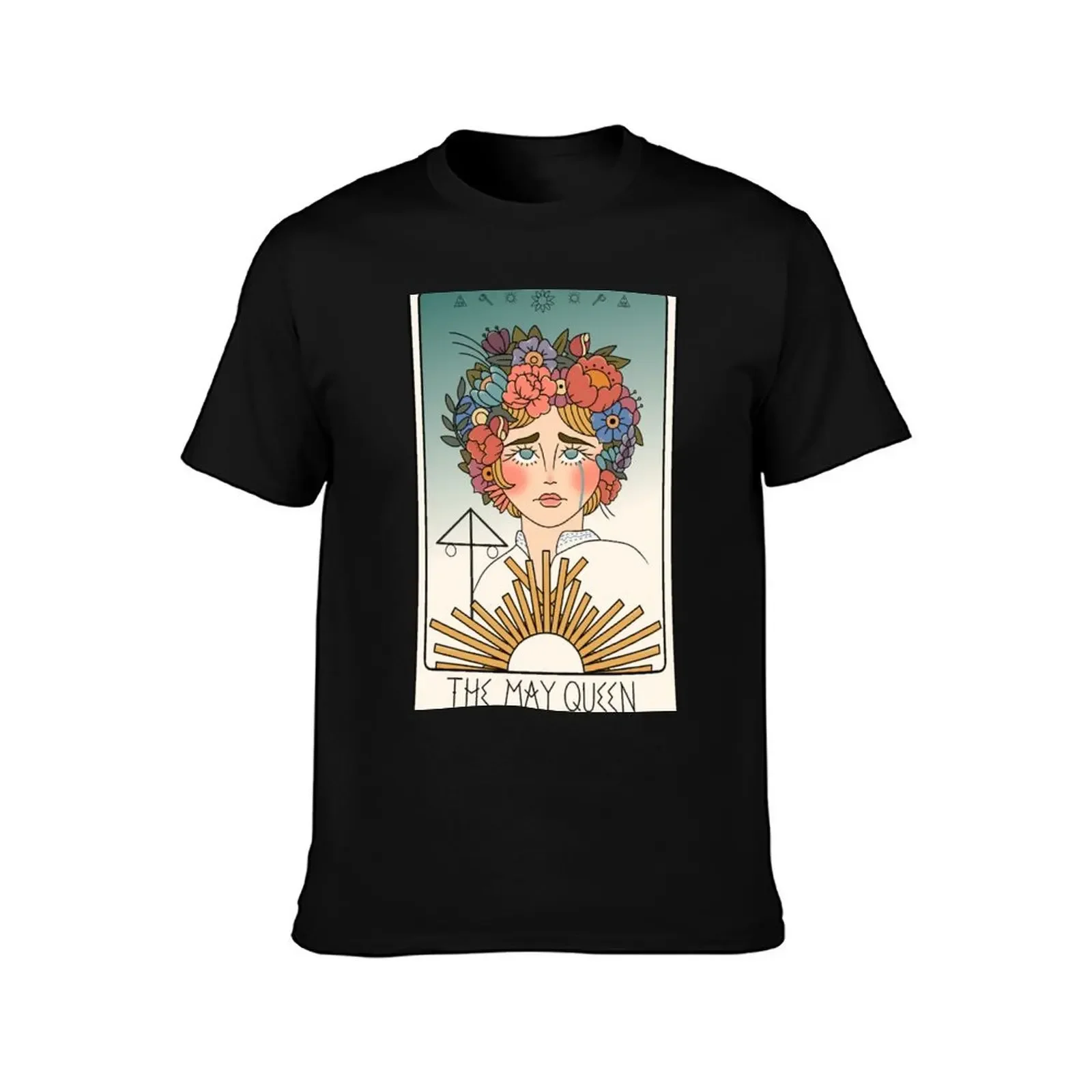 may queen tarot card T-Shirt boys whites shirts graphic tees clothes for men