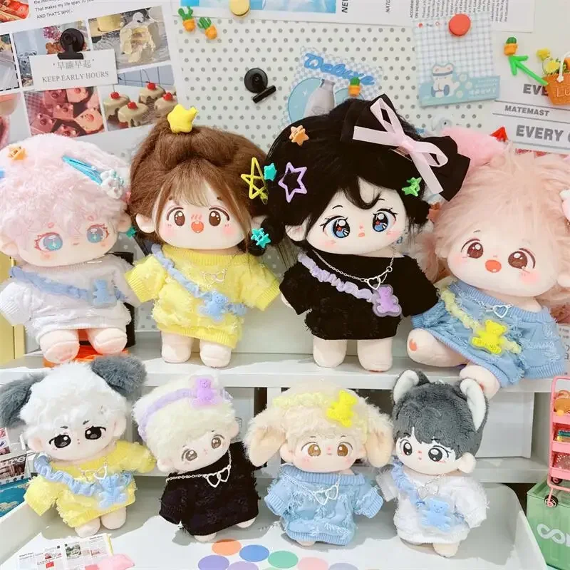 Doll Clothes for 10/20cm Idol Doll Outfit Accessories Summer Sweater Bear crossbody Decoration for Super Star Dolls Toys Gift