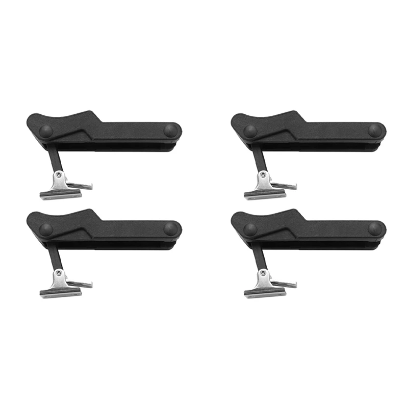 

4 Pcs Flexible Door Draw Latch Lock 3.8 Inch Replacement Soft Rubber Black Over-Center C7-10