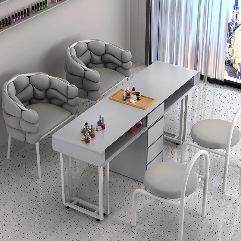 Design Nail Table Luxury Nordic Exquisite Modern Nail Table White Speciality Mesa De Manicure Salon Furniture HD50ZJ