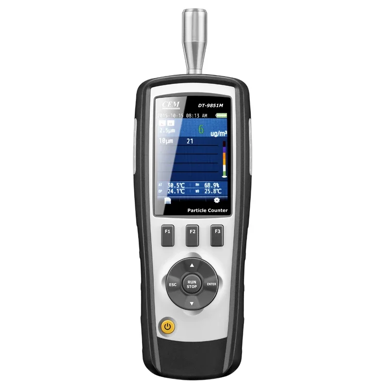 CEM DT-9851M Professional 2.83L/min flow 0.3,2.5,,10um  Air Quality Tester