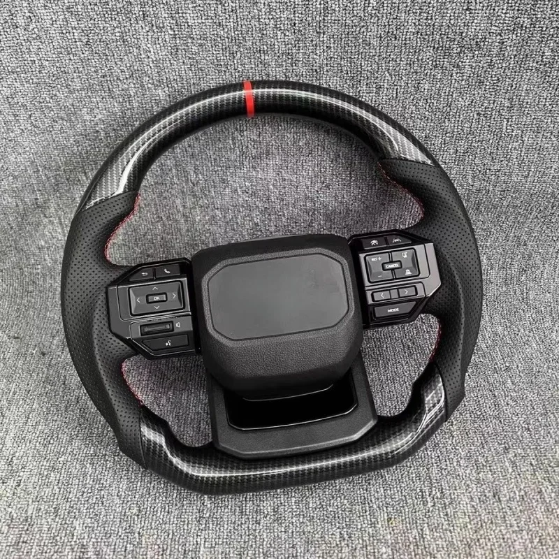 Carbon Fiber Customized Steering Wheels For Toyota Landcruiser Prado LC200 LC300 LC250 Steering Wheel Assembly Modified view 4