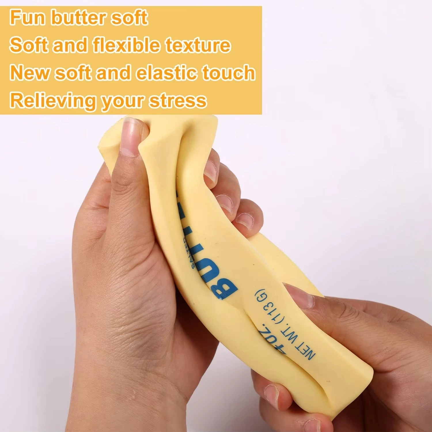 ของเล่นบัตเตอร์สติ๊กนุ่ม บีบแล้วคืนรูปช้าๆ ช่วยผ่อนคลายความวิตกกังวล บีบเล่นคลายเครียด บัตเตอร์ครีมบาร์ บรรเทาความเครียด ของเล่นสัมผัส