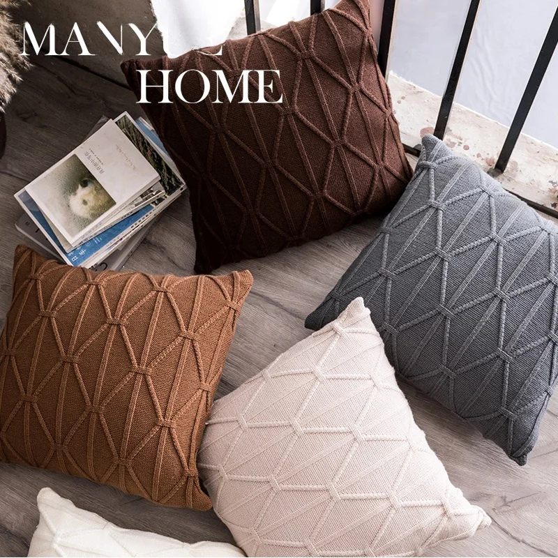 

Mankyou Nordic Sle Square Pillowcase ular Internet Red Living Room Sofa Cuion Sample Room Pillow Cover Pure Color