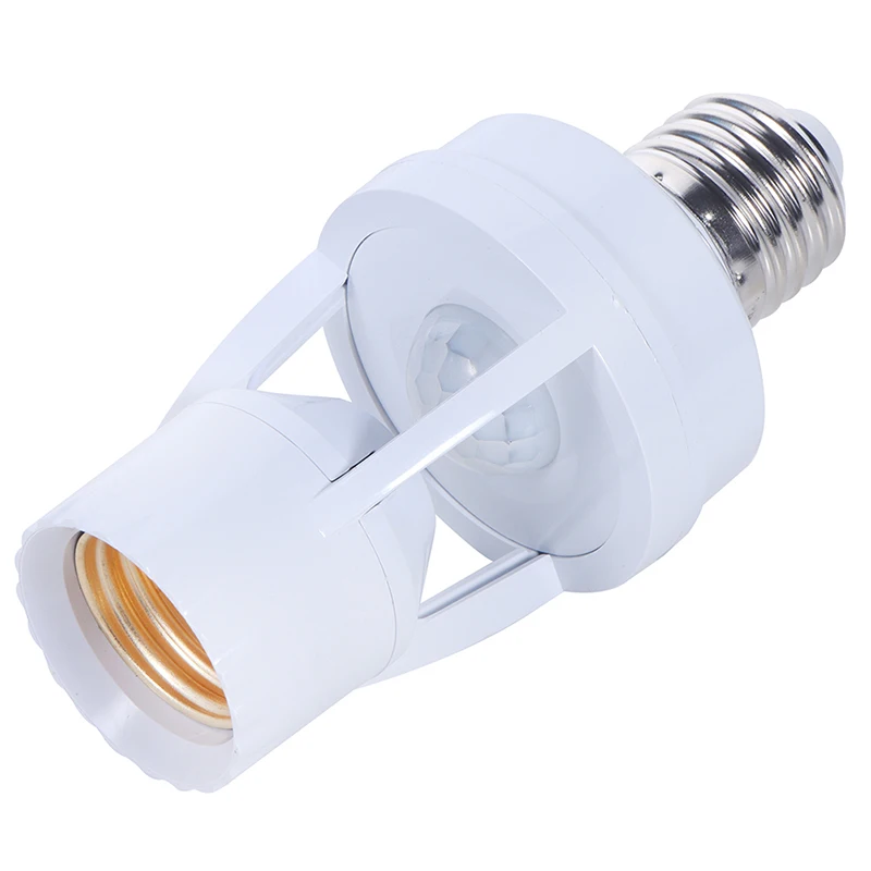 Przełącznik inteligentna żarówka LED 6A 220V czujnik ruchu na podczerwień indukcyjna PIR E27 konwerter Adapter gniazda uchwyt podstawy lampy LED