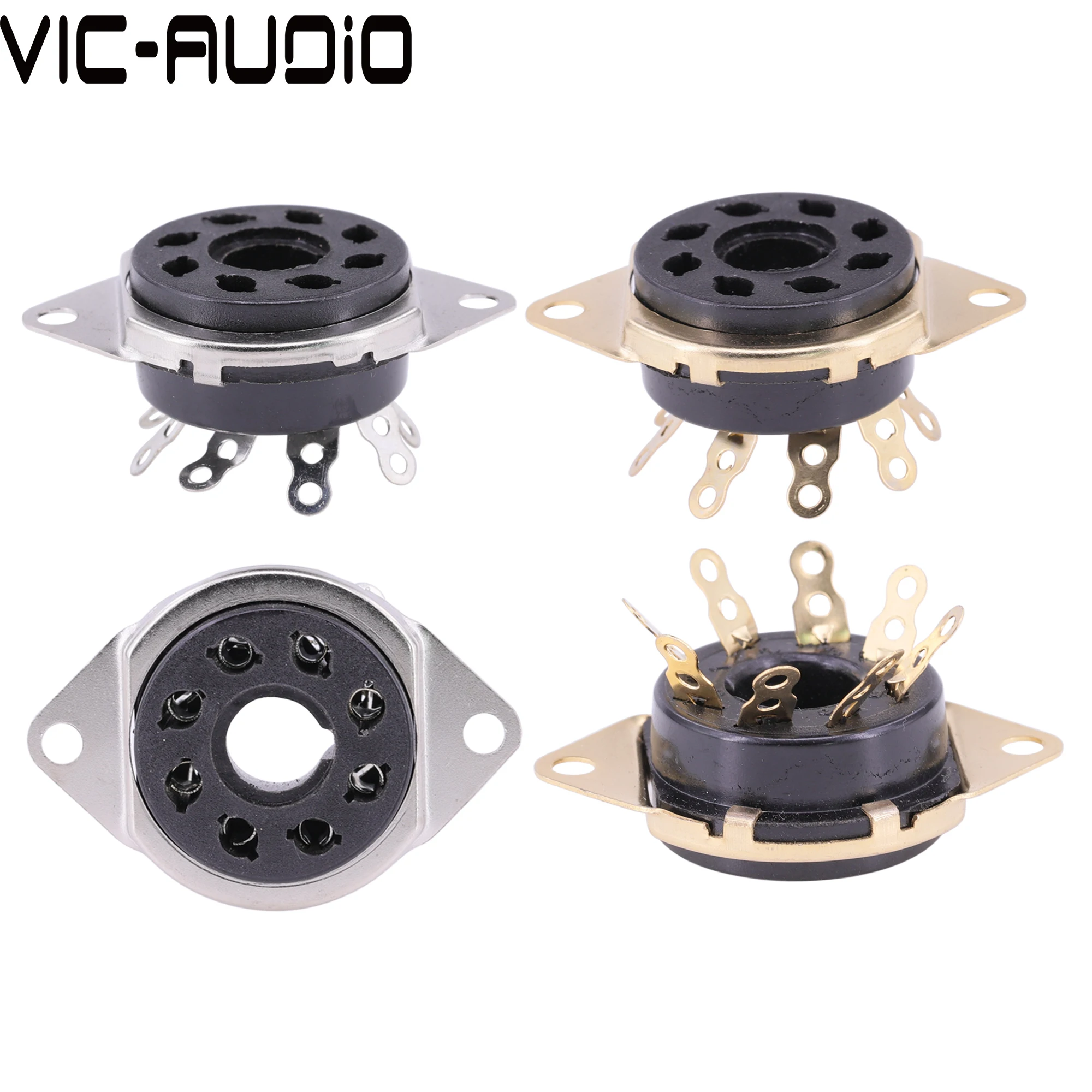 Bakelite 8Pins Tube Socket GZS8-E Vintage Valve Socket For KT88 6SN7 6N8P 6550 7199 EL34  Vacuum Tube DIY HIFI Audio Amplifier