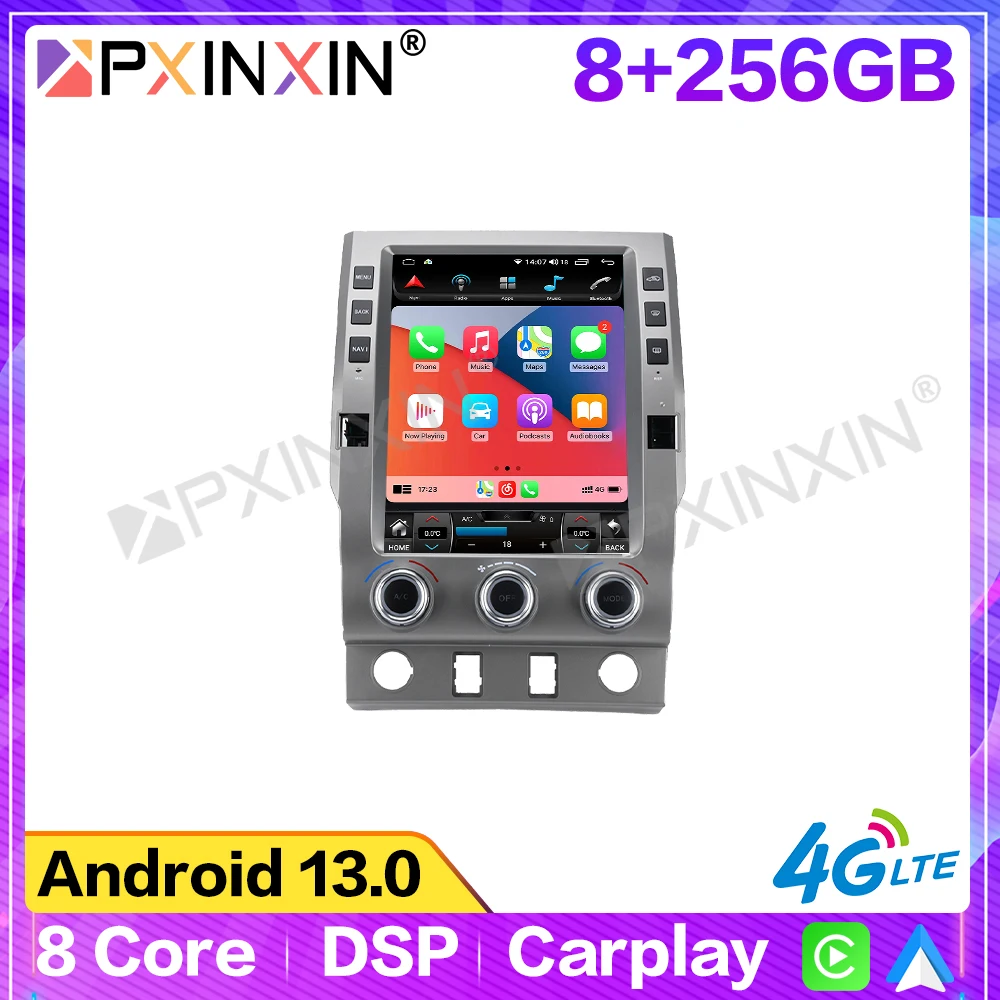 

12.1" Android Auto 13 Car Radio Screen For Toyota Tundra 2014-2019 CarPlay Stereo Multimedia Player GPS Navigation Head Unit DSP