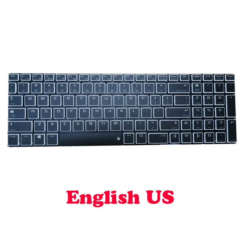 YD Without Backlit Mechanical Keyboard For 한성컴퓨터 For Hansung TFG7175T English US Black Without Frame New-Gold White edge