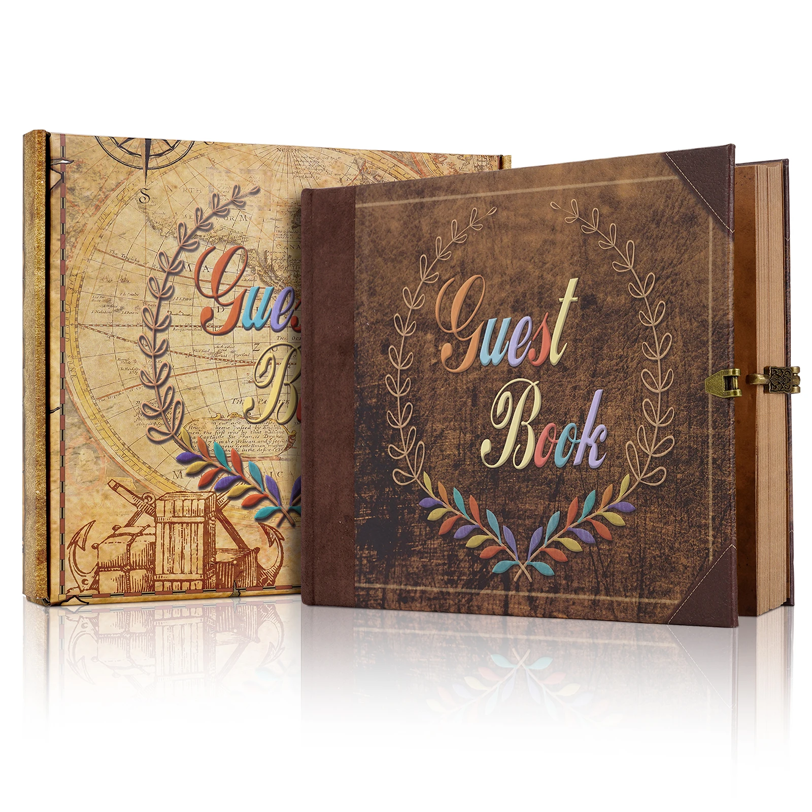 

Guest Book Scrapbook Photo Album Retro Travel Diary Journal Scrap Book Kit Anniversary Memory Book Wedding Valentines Day Gifts