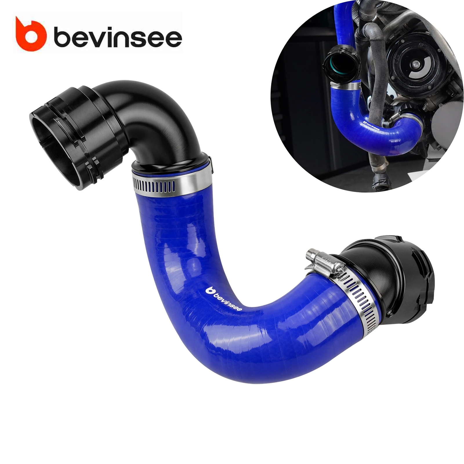 

For N52N/N53 Engine Silicone Lower Radiator Hose Kit w/Aluminum Flange For BMW E90 E92 E91 E93 E82 E88 E81 X1 E84 17127564478