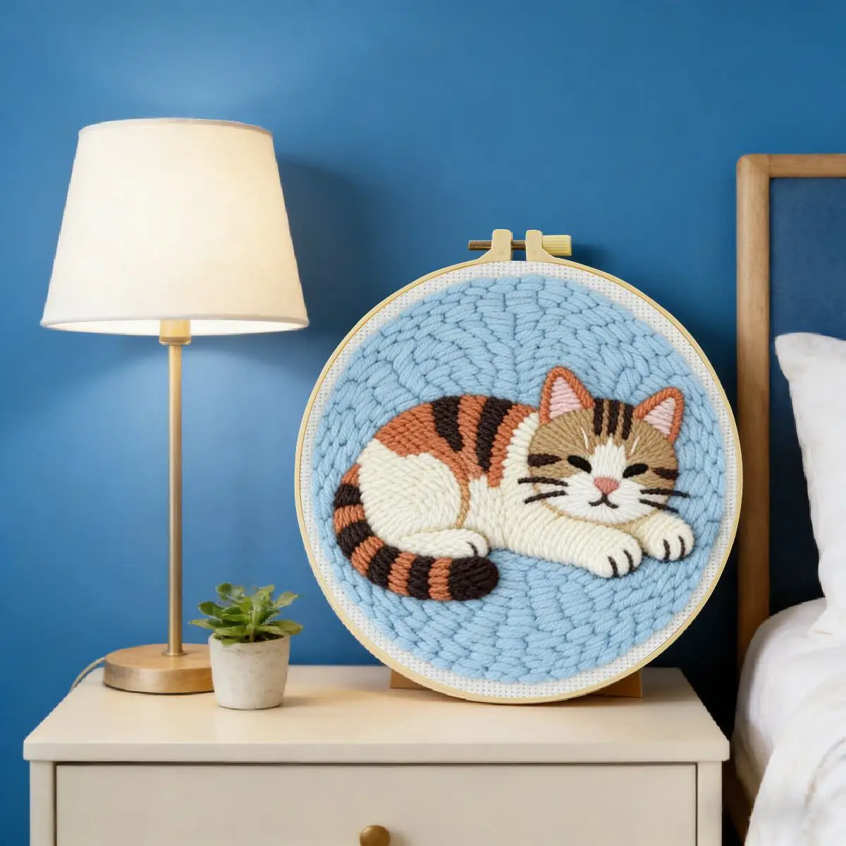 20X20CM/7,87 Zoll Tier - Katze Stanznadel-Stickset, Stickerei, gestrickte Stickerei, DIY handgemachtes Geschenk, Nähkunst – Detail 5