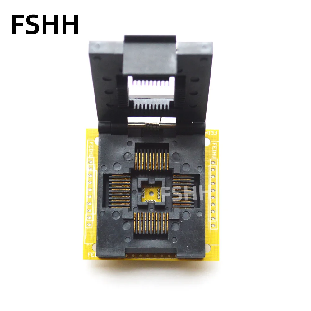 صدفي CQFP40 اختبار المقبس QFP40 ic المقبس CQFP40 إلى SIP محول دبوس الملعب 1.27 مللي متر رقاقة حجم 14.5 × 14.5 مللي متر 20x20 مللي متر