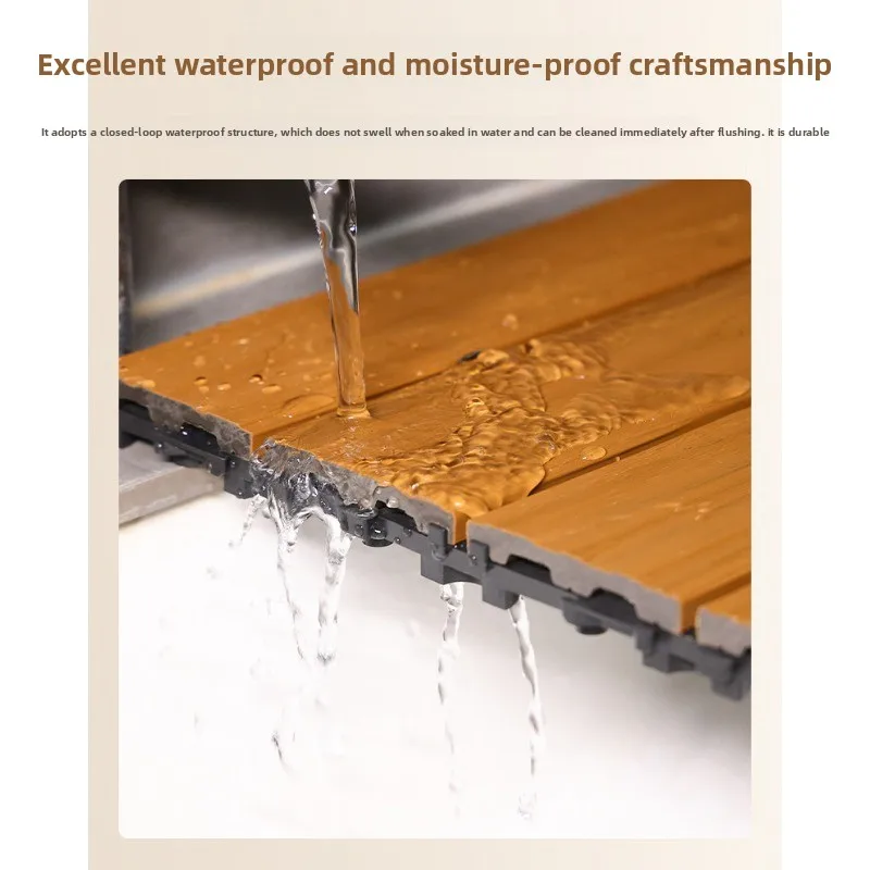 Snap-on keel-free splicing outdoor anti-corrosion balcony floor renovation