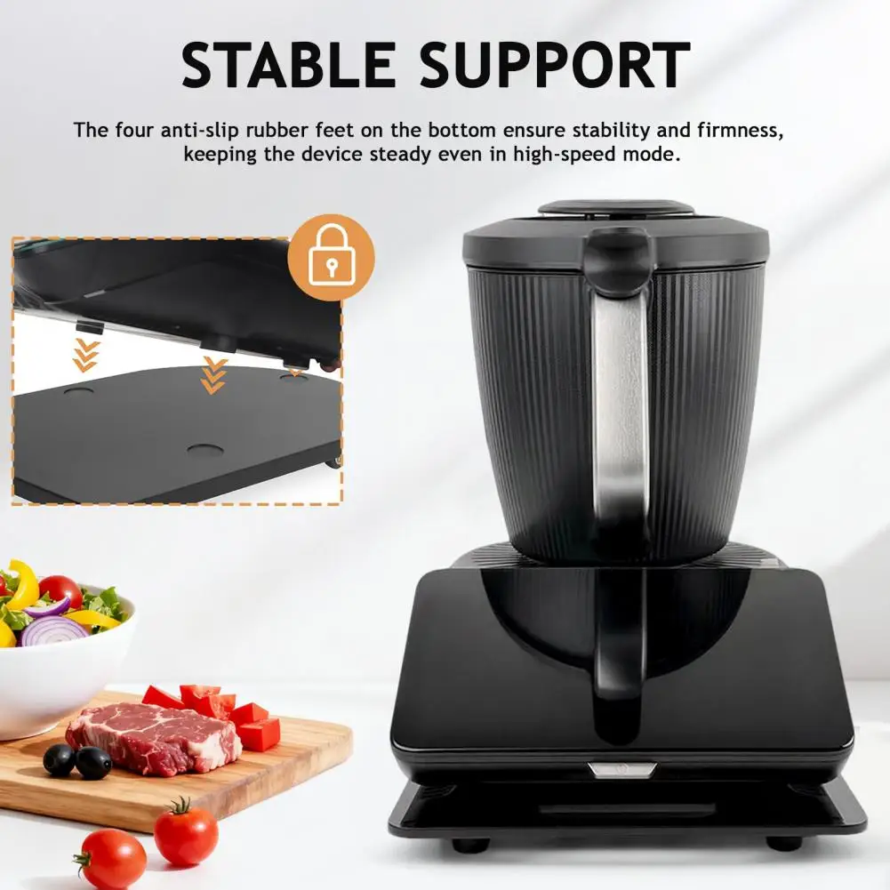 TM7 Wheeled Board: Glide-able Base with Handy Finger Grip Indentation & Robust Rubber Base, Shields TM7 & Counter Surfaces.