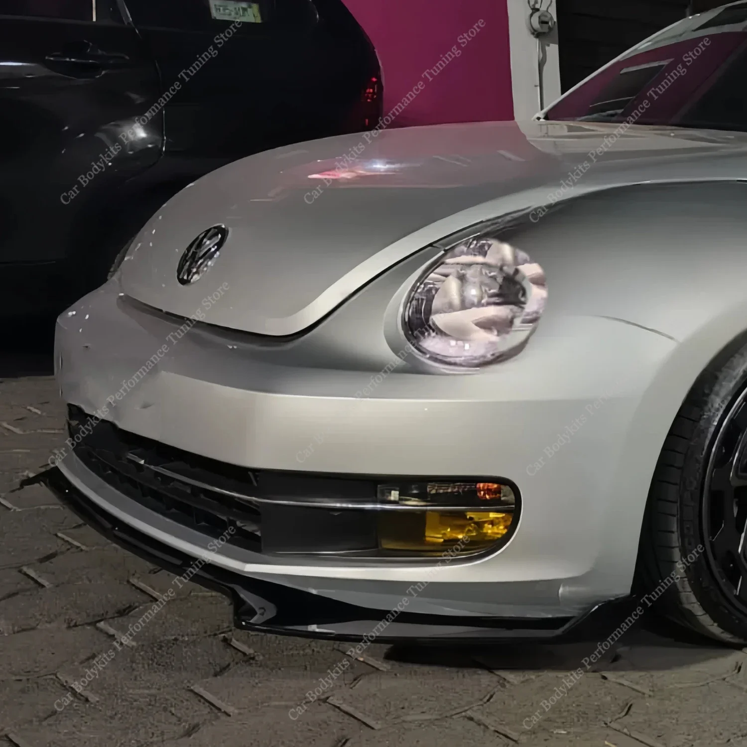 Gloss Black Front Bumper Lip Spoiler Splitter Diffuser Retrofit For VW Beetle A5 TSI TDI Standard 2012-2016 Pre-Lci Bodykits