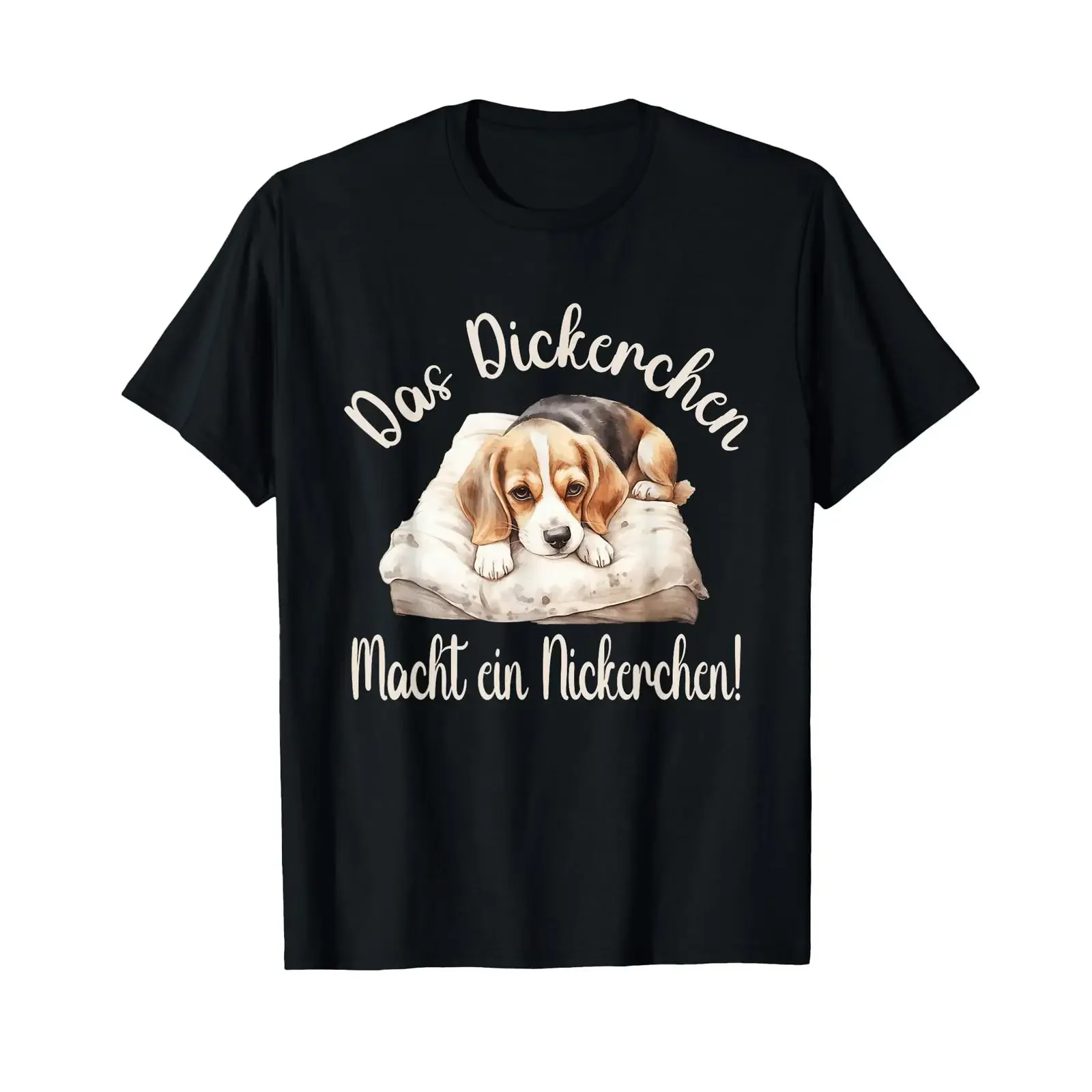 Das Dickerchen macht einen Nap Beagle Pyjama Dog T-Shirt, schwarz, Vintage, gewaschen, Grafikdesigner-Kleidung, modisch, stilvoll, Unisex