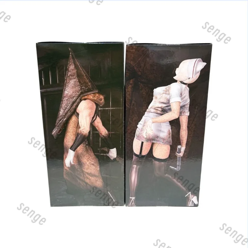 【original box 】Silent Hill 2 Figure Red Pyramid Thing Bubble Head Nurse PVC Statue 23cm Boxed Horror Game Collection Model Toys