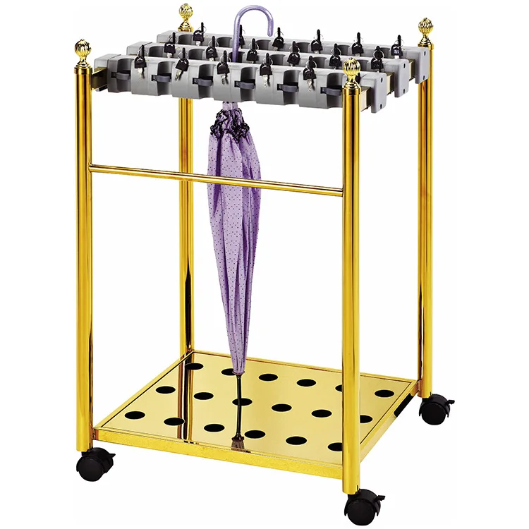 Hotel Umbrella Stand 18 24 Slots Lockable Umbrella Rack Lobby Entrance Storage Holder for Office Bank