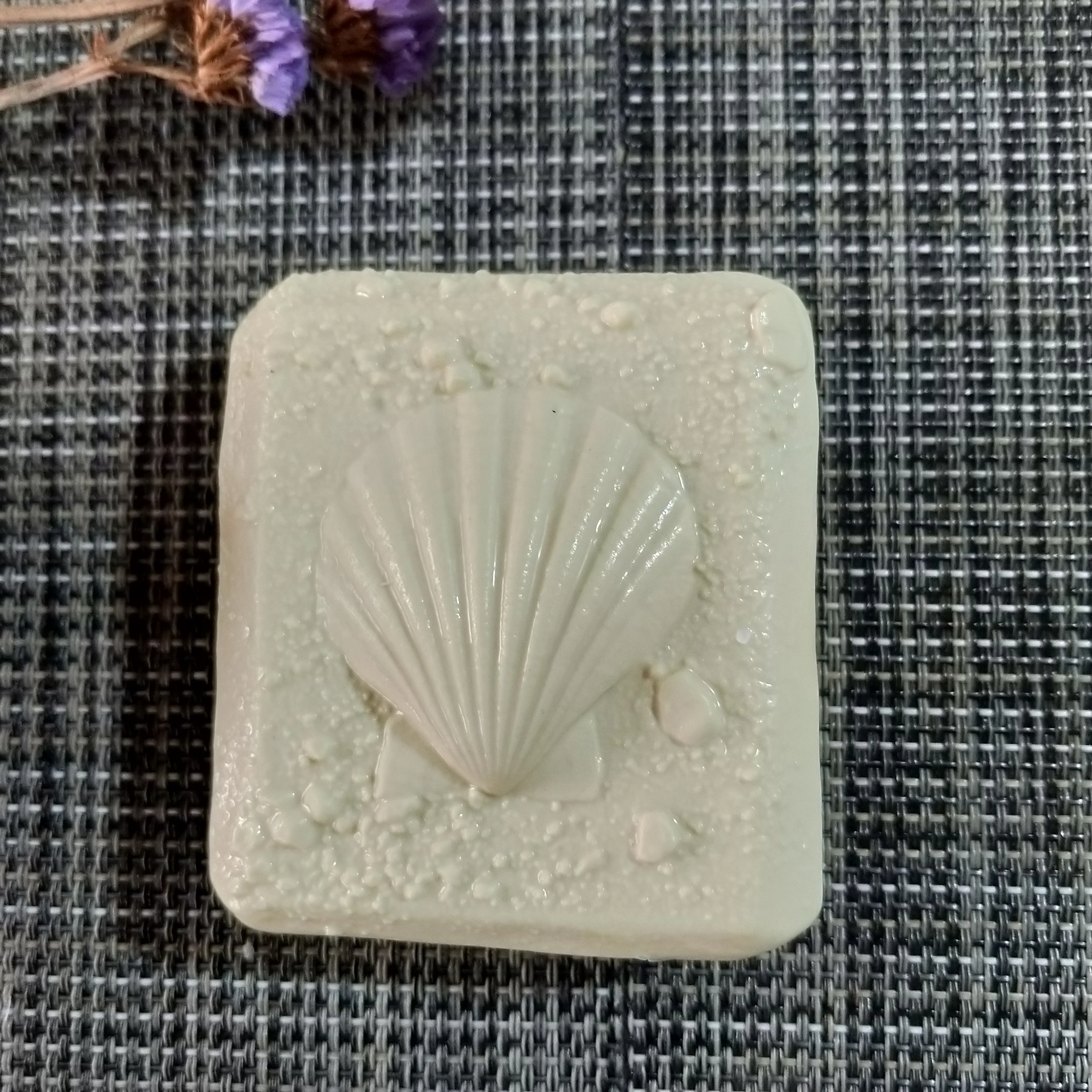 QT0154 PRZY Mold Silicone Soap Mould Beach Shell Square Handmade Soap Making Molds Candle Mold Silicone Resin Clay Moulds