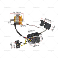 Power Tool Parts Brushless Motor 21V 7 teeth Assembly Switch Battery Led Indicator For Dayi Electric Drill Sensorless Assembly
