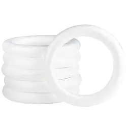 1Pcs Round Foam Ring For Christmas Crafts White DIY Handmade Wreath Polystyrene 5/7/8/10/12/15/17/20cm Wedding Party Decorations