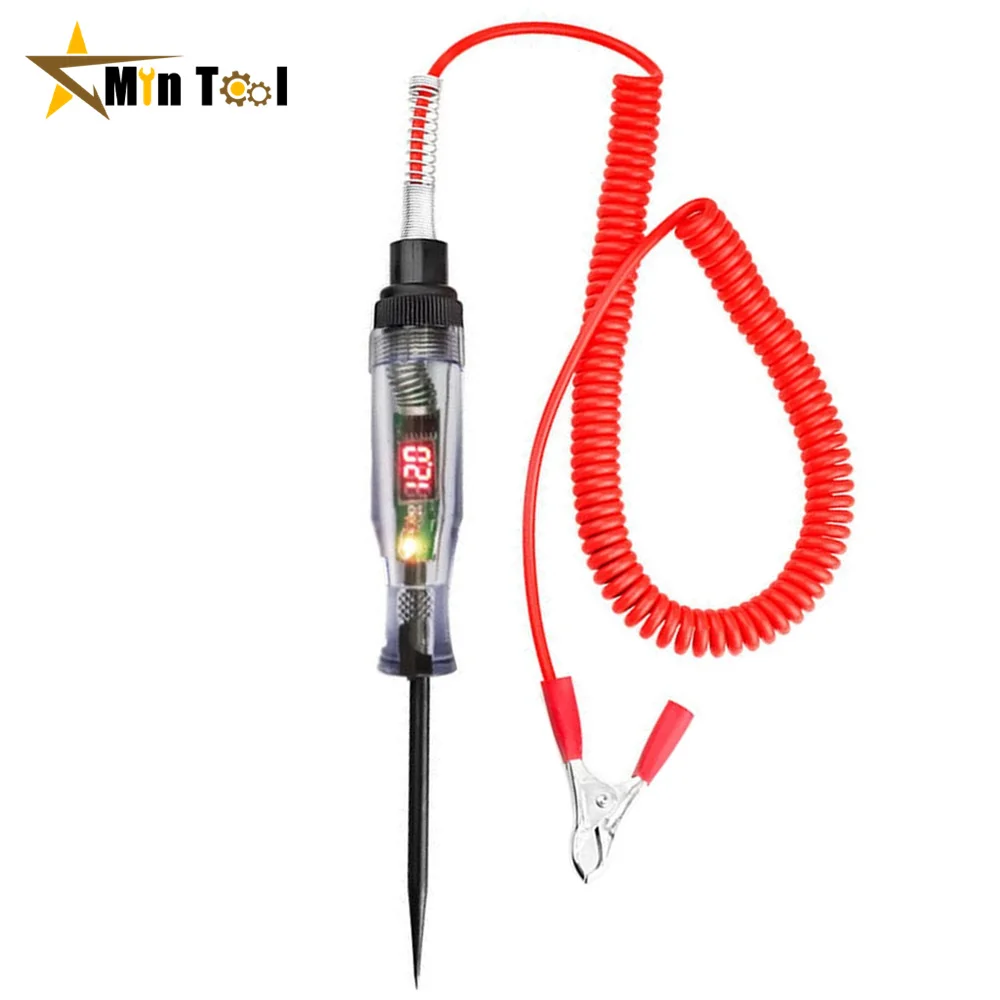 Auto 6-24 V DC Car Truck Voltage Circuit Tester Car Test Long Probe Pen Light Bulb Automobile Car Test Polarity Pen Tools