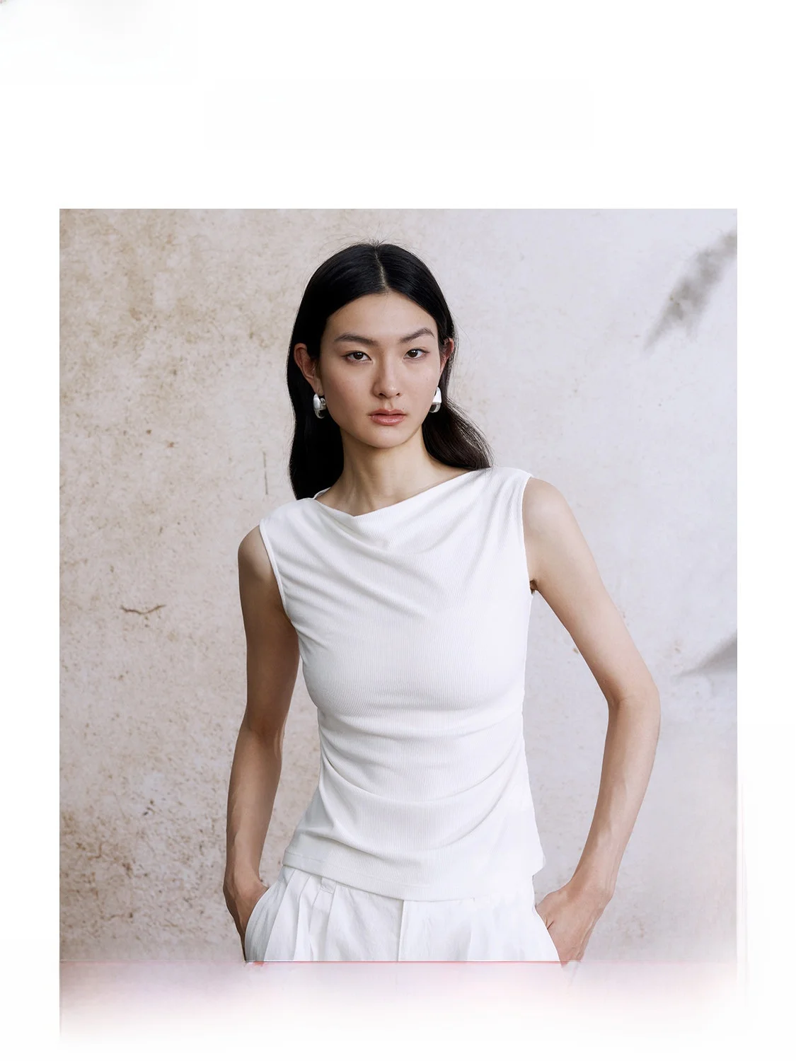 

Вязаный жилет ZhiZhi для женщин: повседневный, универсальный, на одно плечо, летний, новый, элегантный крой, из модального волокна