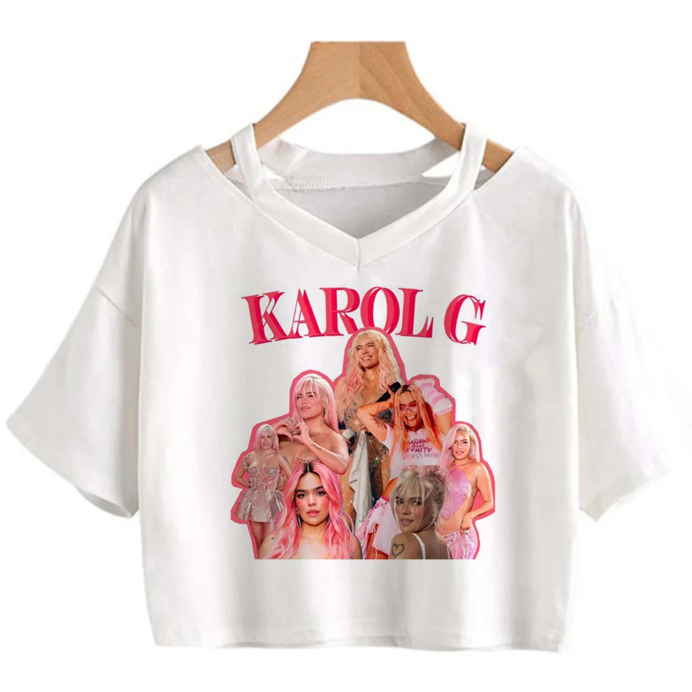 Karol g vintage trashy streetwear  crop top Female cyber y2k 90s 2000s aesthetic crop top