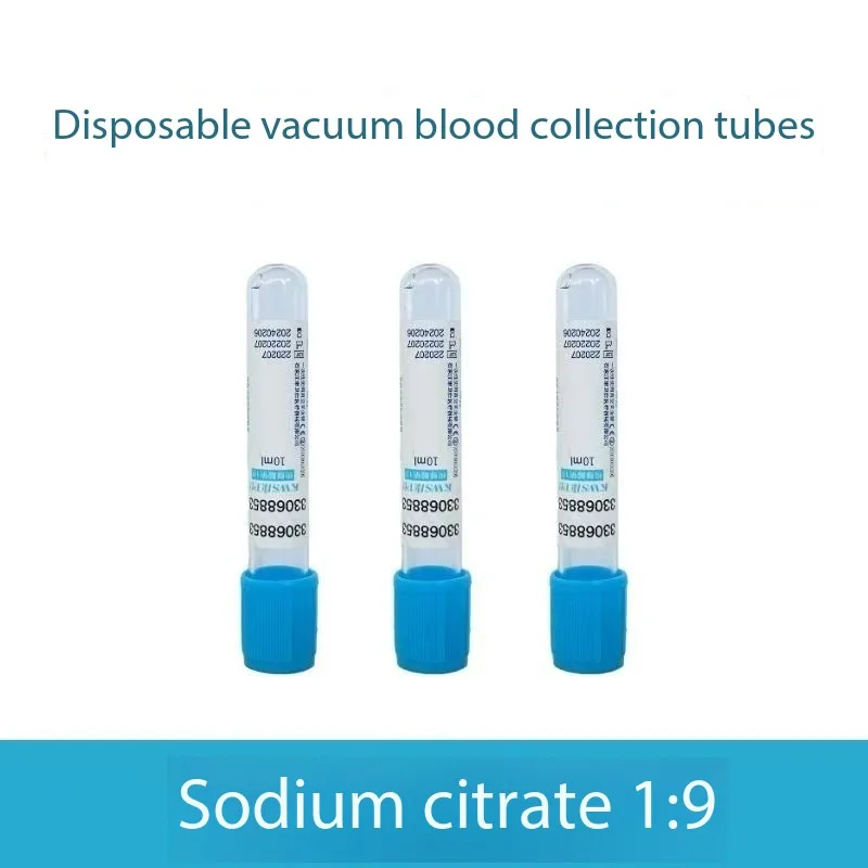 

Стерильная вакуумная трубка 2 мл/5 мл/10 мл, буферный цитрат натрия, 1:9, трубки для коагуляции крови, пластиковые пробирки, лабораторные принадлежности, 100 шт.