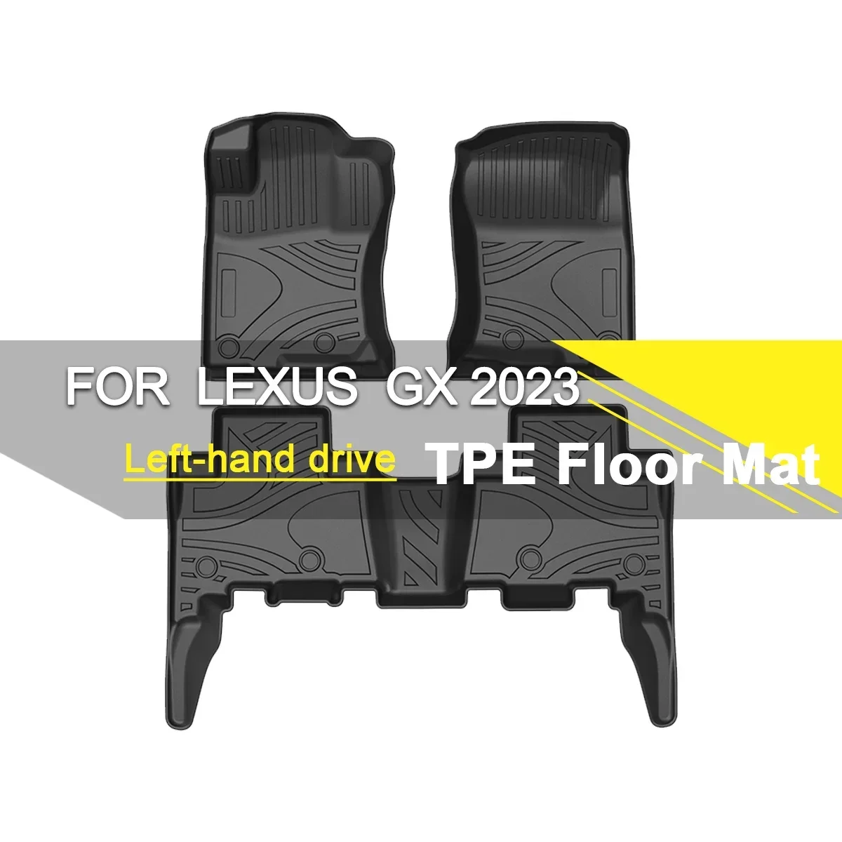 

Car Floor Mat TPE Rubber Waterproof Non-Slip Fully Surrounded Refit Left Hand Drive Car Accessories for Lexus GX 2023