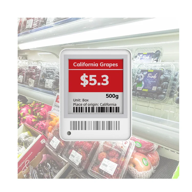 MinewTag 1.5inch 10pcs ESLs Retail E-ink Display Shelf Label Electronic Price Tag for Fruit Store