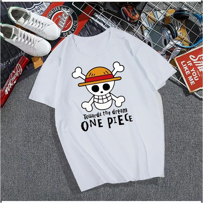 One Piece Straw Hat Pirates Jolly Roger T-Shirt Men 