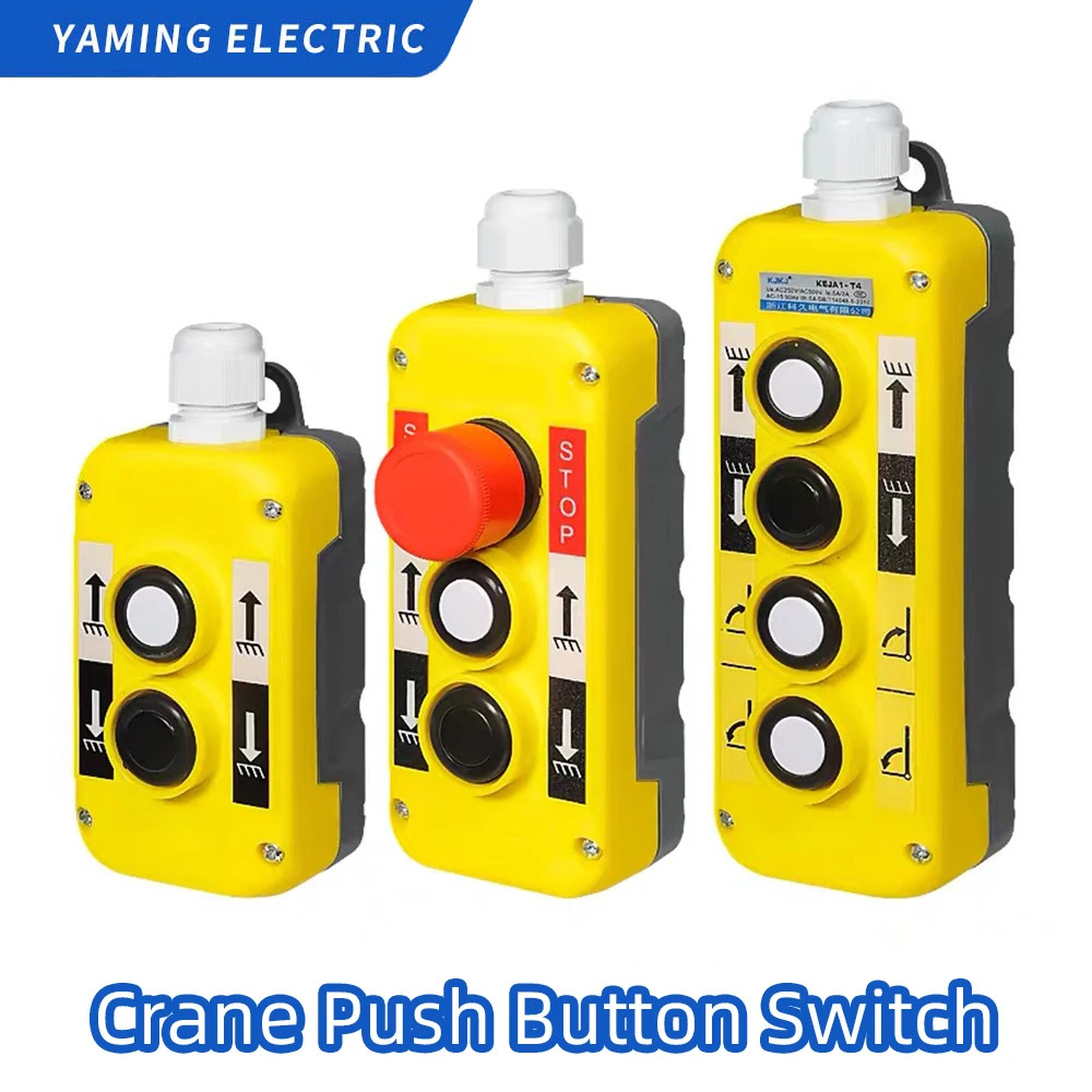 COB-2B COB-T381 Hoist Control Push Button Switch, Crane Lifting Control Handle For Truck Tailboard Loading Unloading
