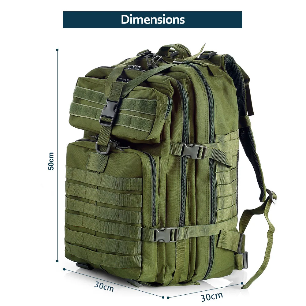 Jungle digital50 liters Outdoor tactical dual shoulder large 3P backpack Backcountry cycling sports backpack Travel attack camou