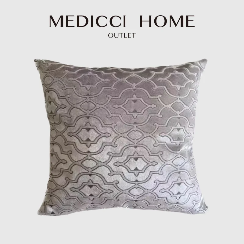 

Medicci Home Chenille Cushion Cover Couch Sofa Decoration Vintage Diamond Shape Damask Floral Jacquard Pillow Case 45x45 On Sale