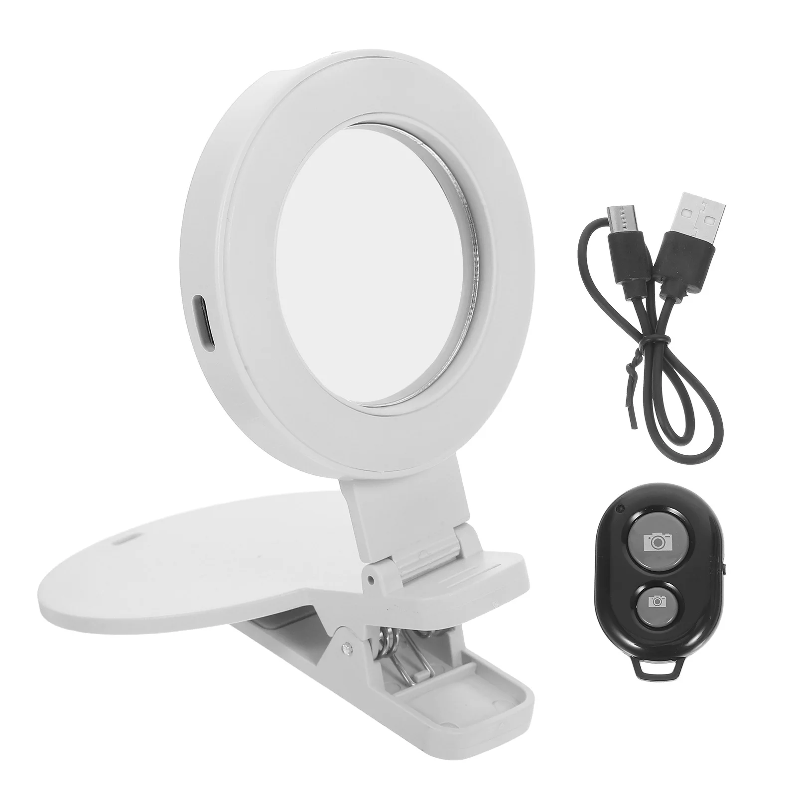 

Phone Camera Mirror Clip-on Selfie Light Rear Mirror Fill Light Universal Compact Smartphone Vlog Selfie Accessory