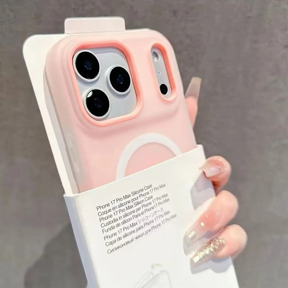 

Original Candy Color 2IN1 For Magsafe Wireless Charging Case For iPhone 16 15 14 13 12 11 17 Pro Max 16PLUS For Magnetic Cover