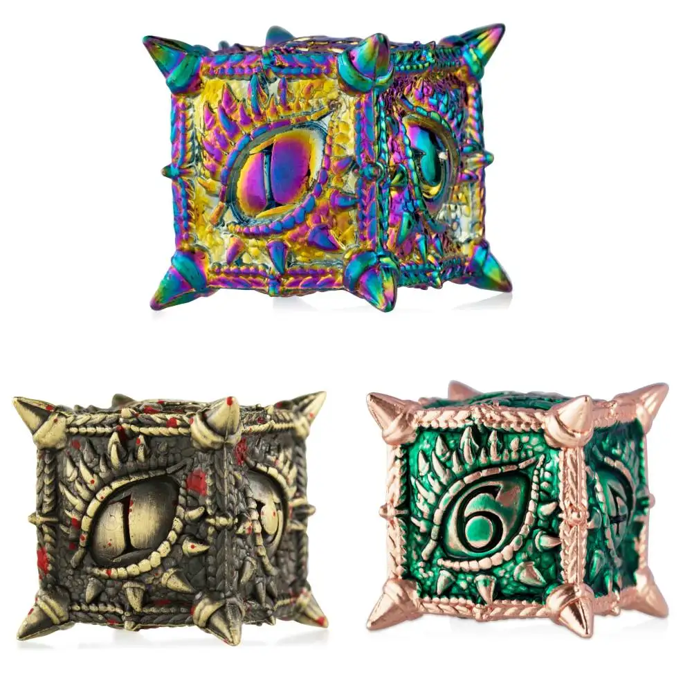 

Металлические кубики Dragon, набор кубиков DND для игроков Dungeon and Dragons D&D, многогранные металлические кубики D20 D6