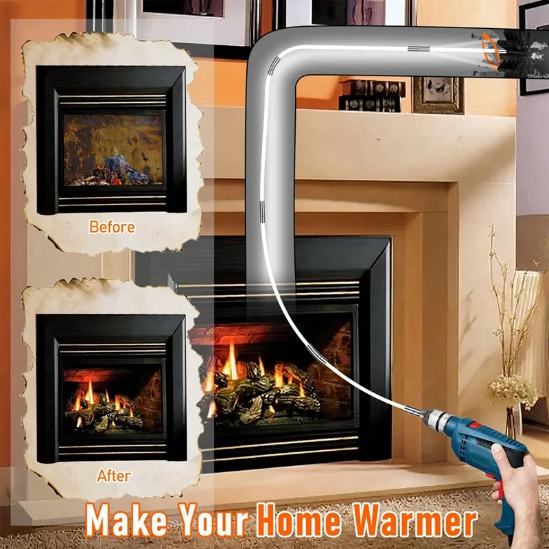 Chimney Sweep Kits, Dryer Vent Cleaning Kits, Chimney Sweeps and Chimney Cleaning Kits, Duct Brush Cleaning Brush-A79U