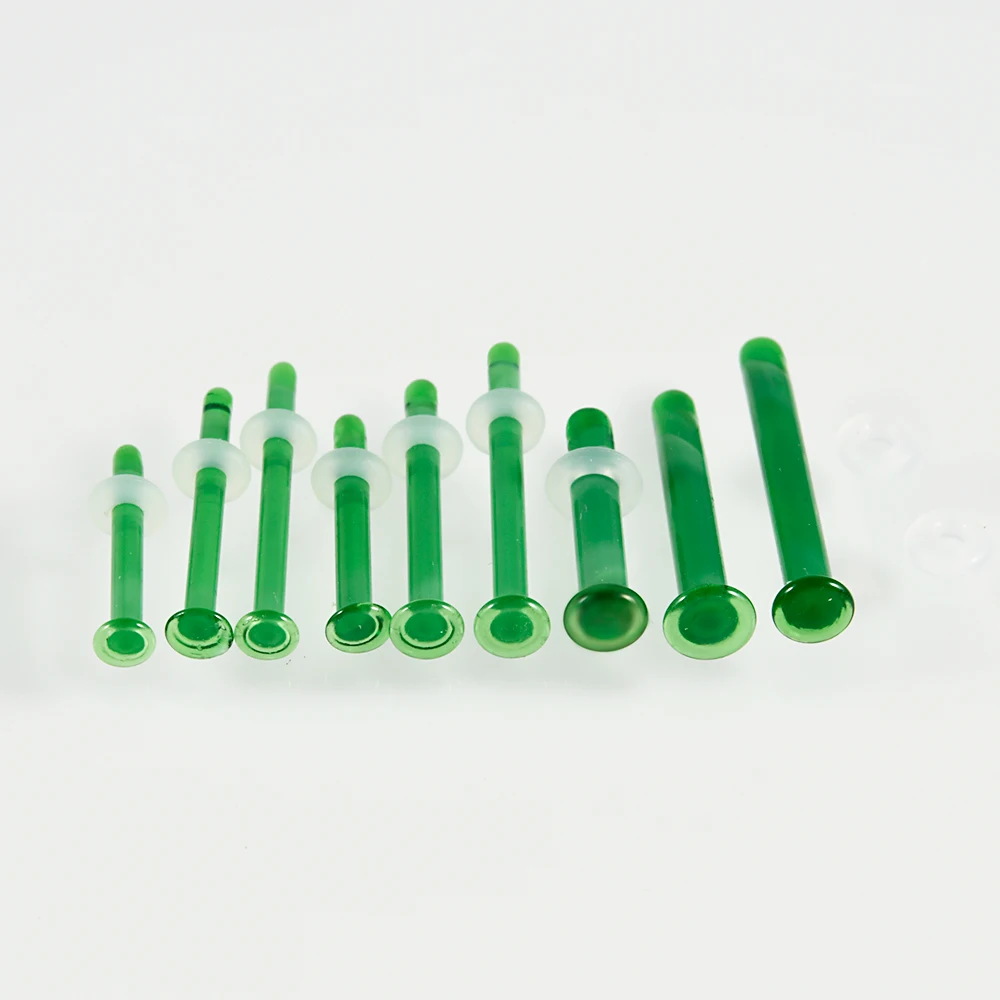 Transparent Colorful Glass Nose Studs, Allergy Preventing