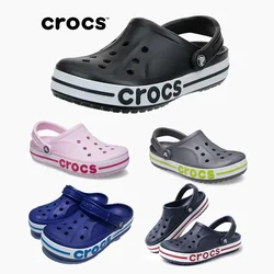 Crocs Classic Clog Casual Sandals with Bold Logo Band Unisex Closed-Toe Slip-Ons Outdoor Slippers Unisex Breathable Beach Shoes