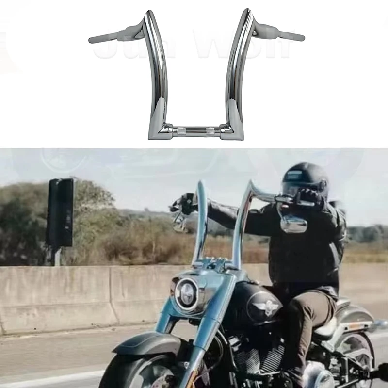 Motorcycle 12' 14' 16' Bar Handlebars 2 Inch for Harley 883 1200 Road King Breakout Street Bob Dana Fatboy 2008-2024