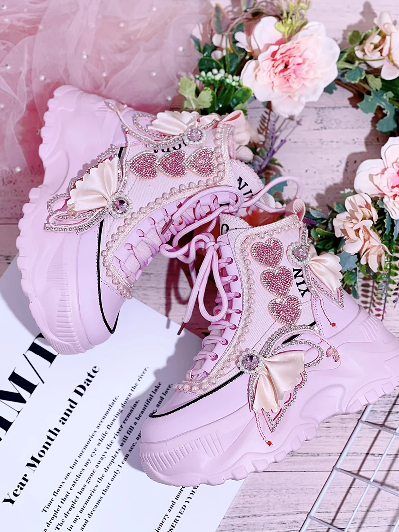 

Women's High Top Canvas Slip-On oes Thi Bot 8cm Spring 2024 New Sle Sports Dad oes Unique Design Lightweight