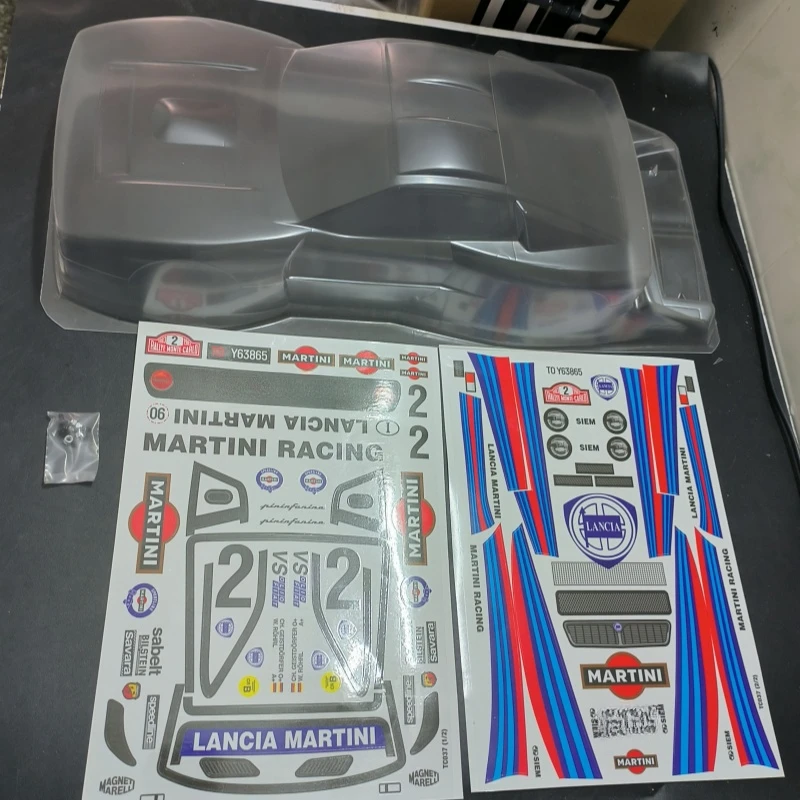 TC037 1/10 Lancia 037 Rally Car Clear Lexan Body Shell,190mm width,257mm Drift R/C Chassis Tamiya TT01 TT02